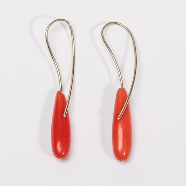 Cornelian Teardrop Pendant Earrings