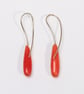 Cornelian Teardrop Pendant Earrings - Image 1