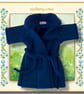 Cosy Navy Blue Fleece Dressing Gown