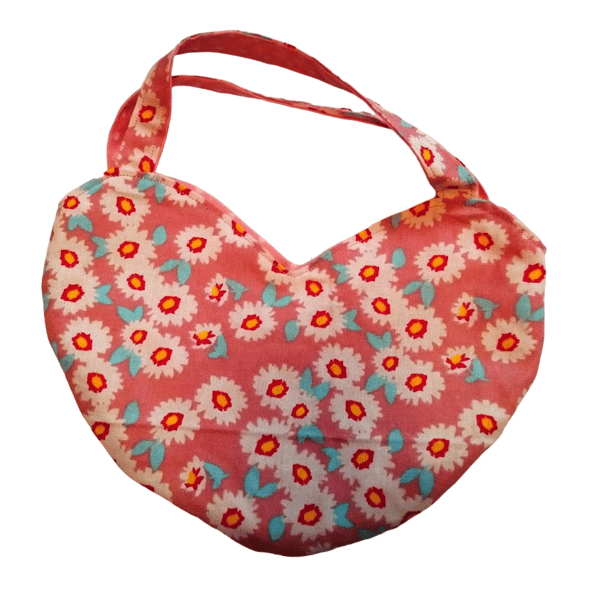 Heart Shaped Reversible Gift Bag with Pink pattern