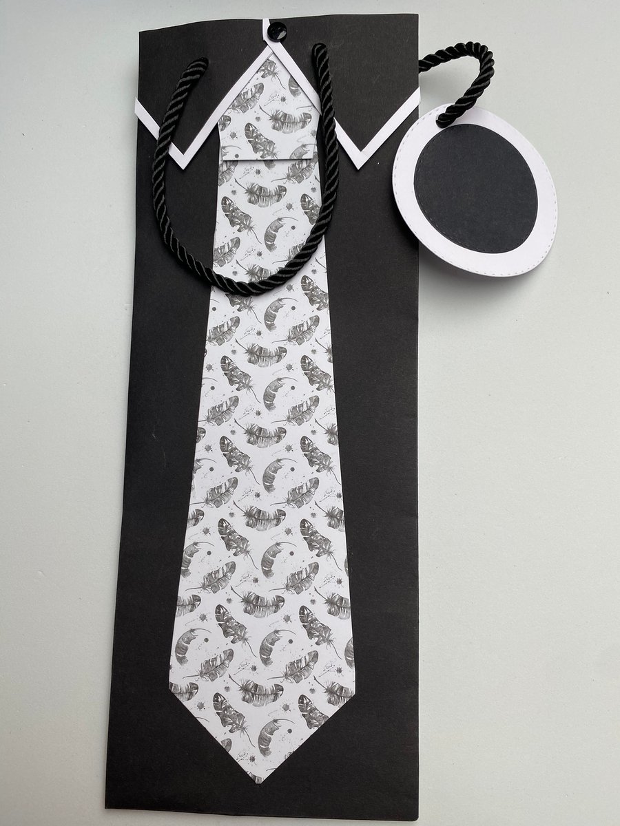 Paper Bottle Bag with Tie