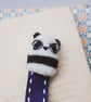 Woolly Panda Bear Bookmark - Needle Felt Felted Handmade Wool Book Accessory - Image 7