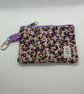 Coin purse, Quilted purse, Zipped card holder, Clip-in purse - violet