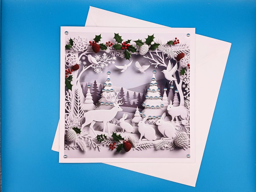 Christmas Card, Handmade, Large, Parents, Husband, Wife, Sister, Brother