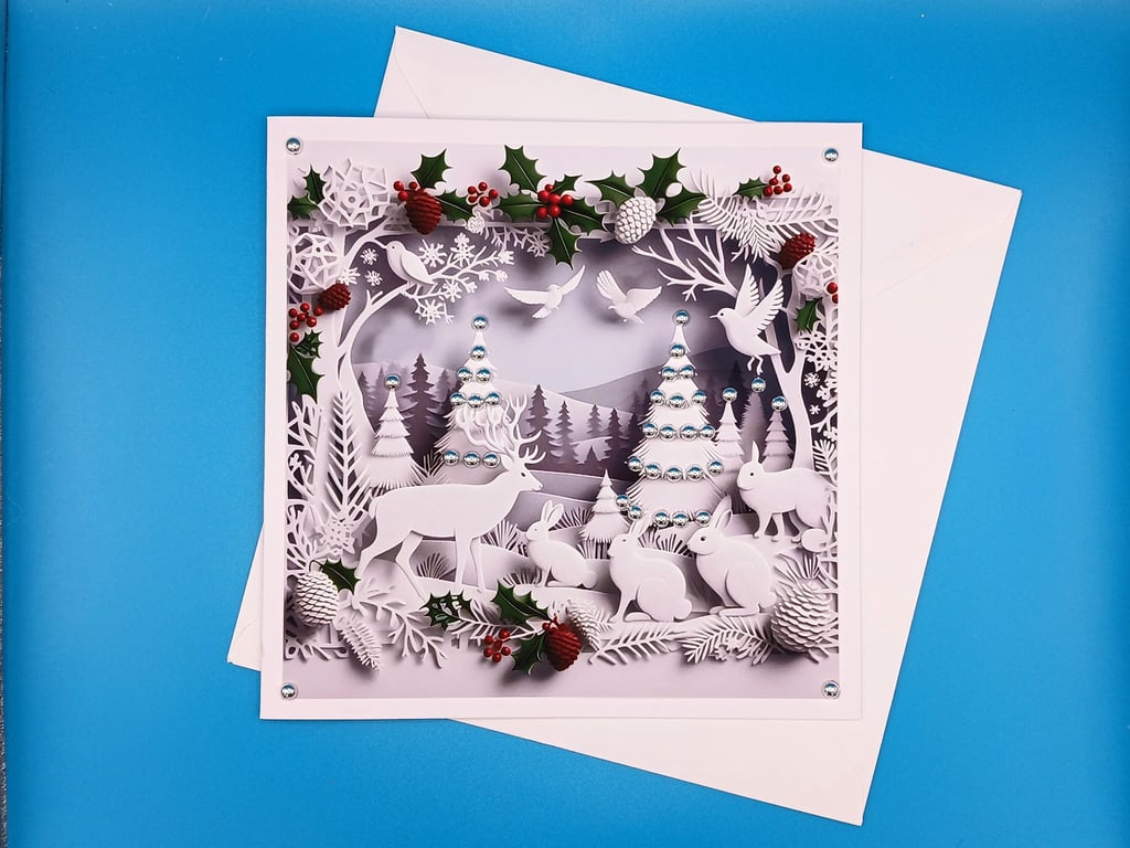 Christmas Card, Handmade, Large, Parents, Husband, Wife, Sister, Brother