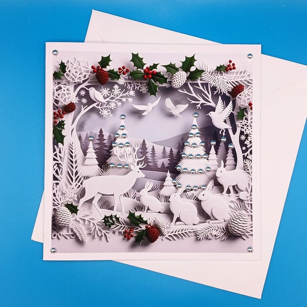 Christmas Card, Handmade, Large, Parents, Husband, Wife, Sister, Brother
