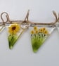 Sunflower fused glass bunting, garden art, gift for home.  - Image 2