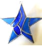 Patchwork Star Suncatcher Stained Glass Blue - Image 6