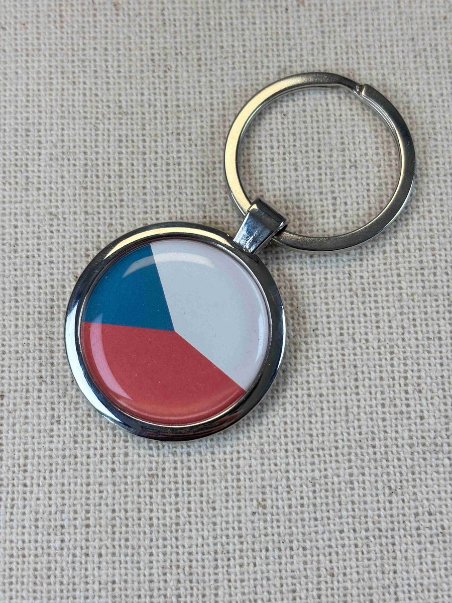 Czech Republic Flag Keyring