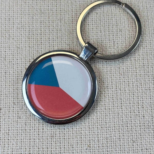 Czech Republic Flag Keyring