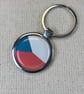 Czech Republic Flag Keyring