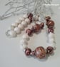 Chunky Howlite & Hand Made Polymer Clay Silver Plate Necklace - Image 2
