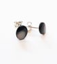 Shell Stud Earrings, Black Lip Mother of Pearl Sterling Silver Studs - Image 8