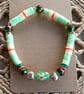 "Spring" - Stretchy bead and polymer clay fashion bracelet  - Image 1