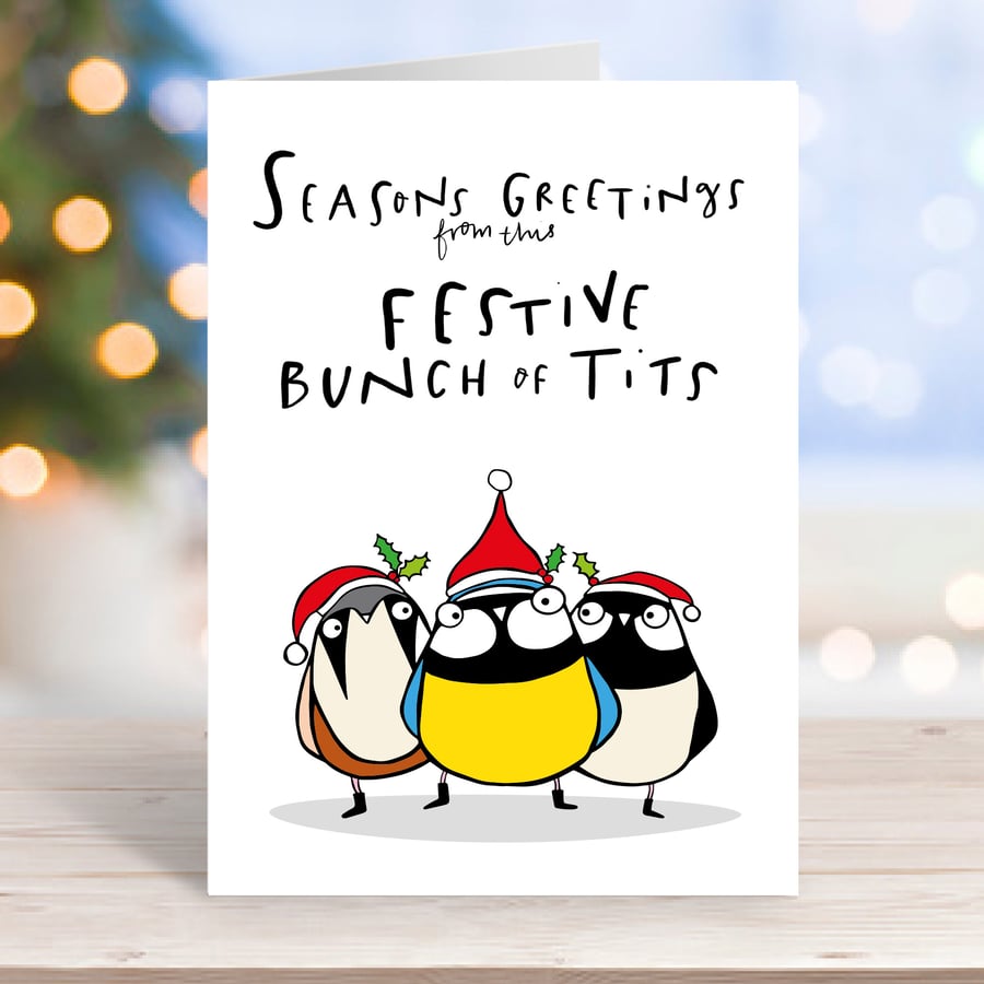 Festive bunch of tits card