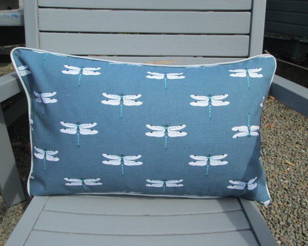 Sophie Allport Dragonfly  Cushion Cover with Grey Piping