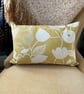 SALE - Scandi Flowers Cushion in Mustard and White - Image 6