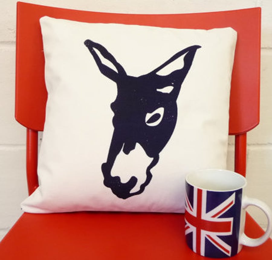 Blue Donkey Cushion