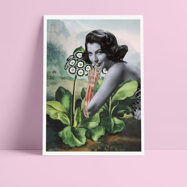 Ava - Macabre Old Hollywood Star Art Print