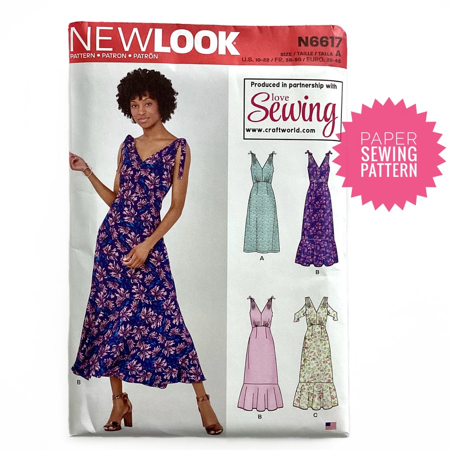 Paper Sewing Pattern, Dress, New and Unused