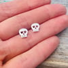 Silver Plate Skull Earrings 