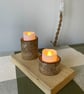 Rustic Birch Bark Candle Holders – Handmade Solid Wood – Select Your Exact Piece - Image 2