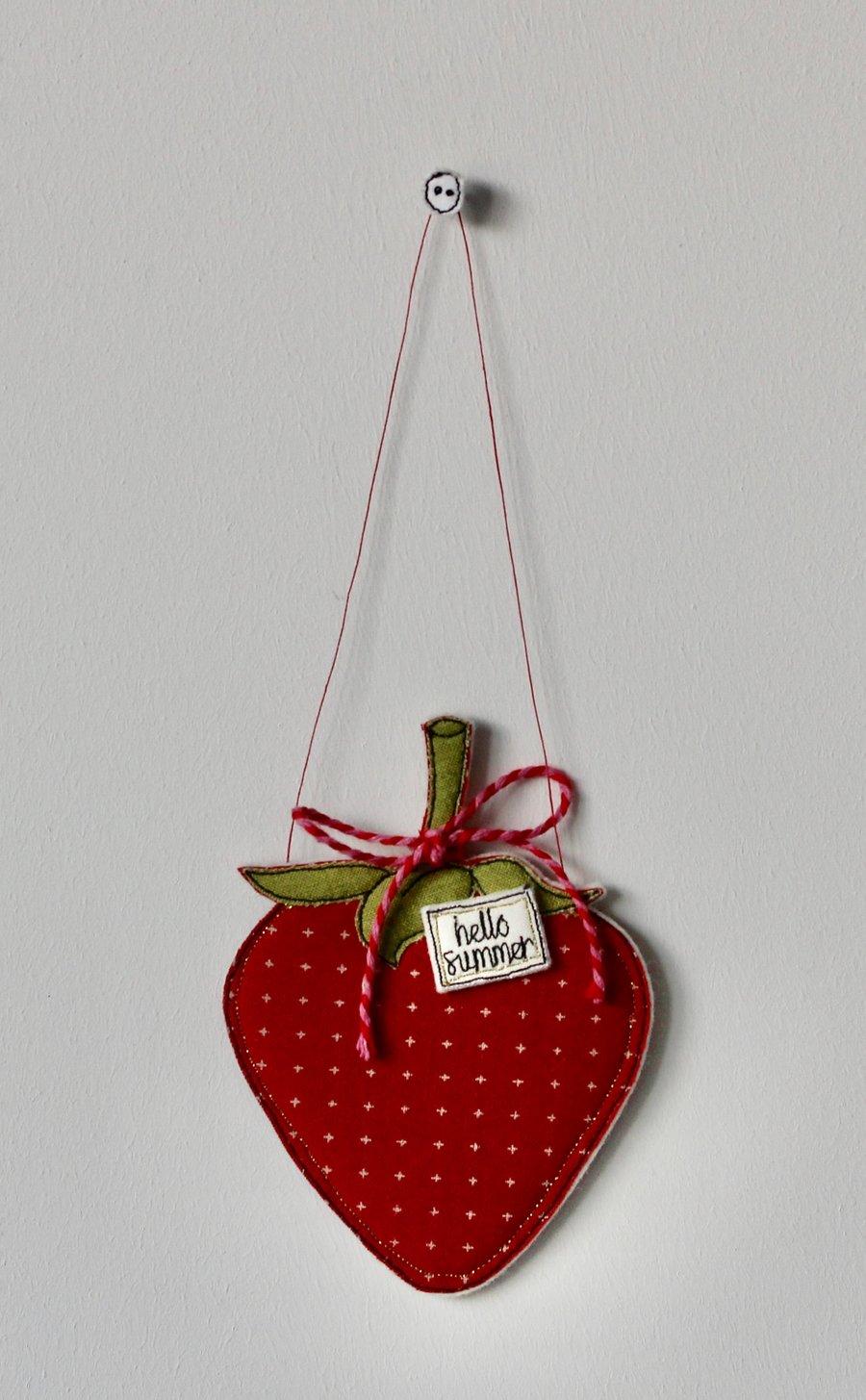 'Hello Summer' - Strawberry Hanging Decoration