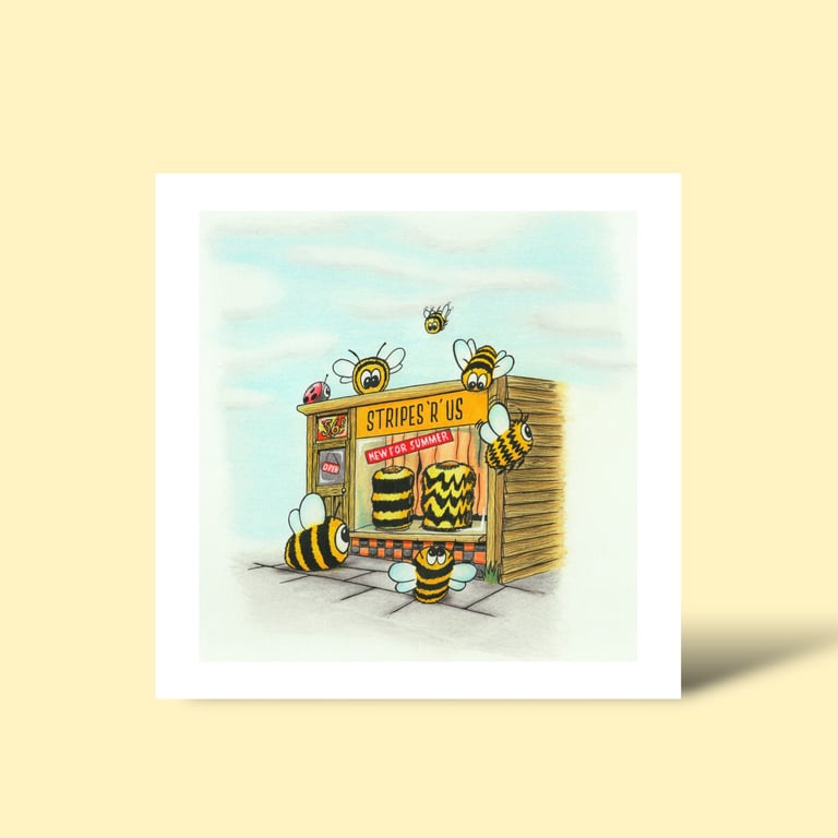 Busy Bees Greeting Card: Cute and Funny Illustration for Every Occasion (217)