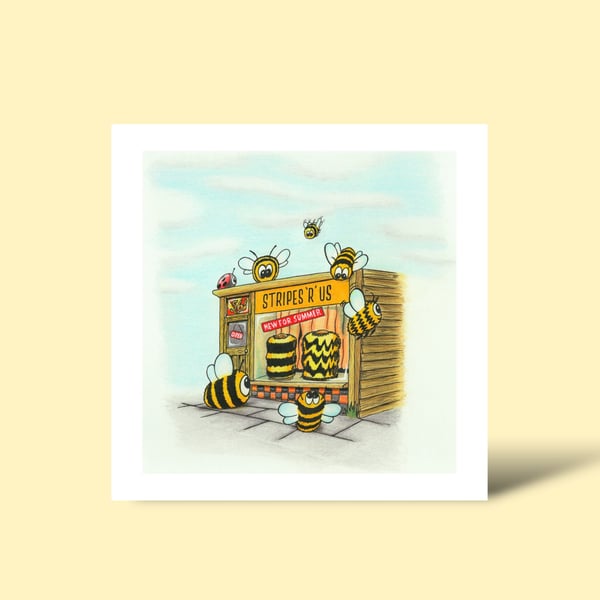 Busy Bees Greeting Card: Cute and Funny Illustration for Every Occasion (217)