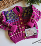 Designer Hand Knitted Baby Girl's Cardigan  9-18 months size - Image 6