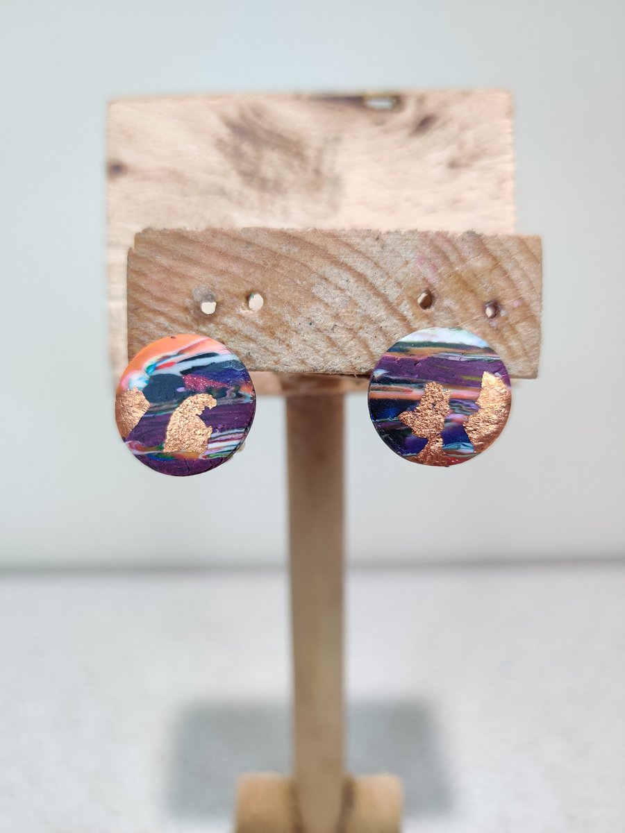 Clip on polymer clay earrings 