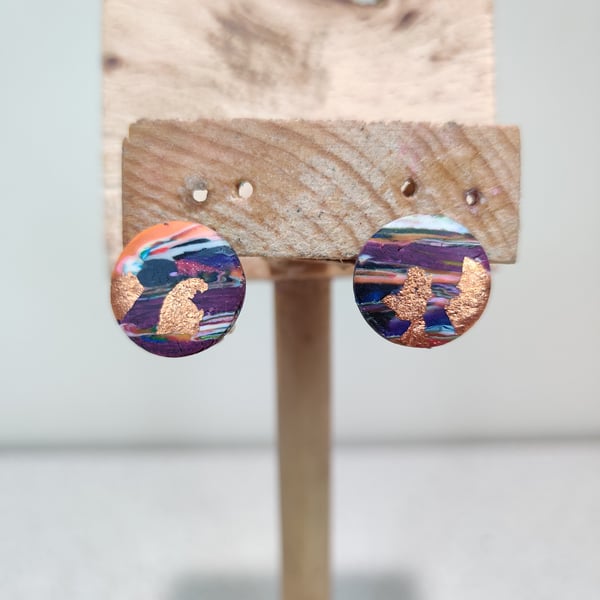 Clip on polymer clay earrings 
