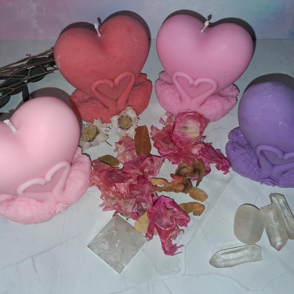 Heart - Hand poured Kerasoy Wax Candle
