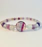 Rainbow Fluorite Gemstone Bracelet - Handmade In Devon