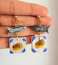 Mediterranean Sardine Tin Earrings - Unique piece - Image 6