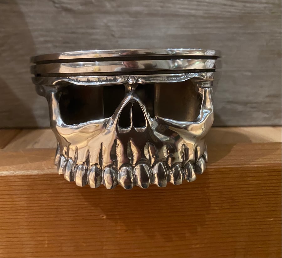 An Original Jeep Piston skull 
