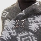 Shawl Pin, Copper Star Clasp Cloak Pin