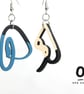Mismatched Scribble Earrings - Handmade Wooden Jewellery Gift for Artist - Image 4