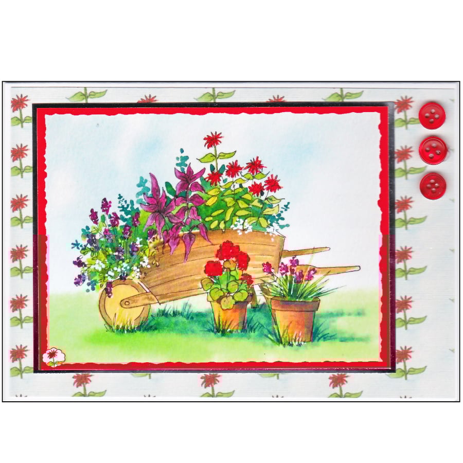 Wheelbarrow of Flowers (Gen302)