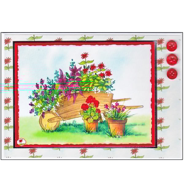 Wheelbarrow of Flowers (Gen302)