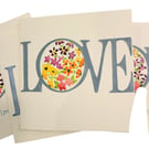 Watercolour card for sympathy or to send your Love.