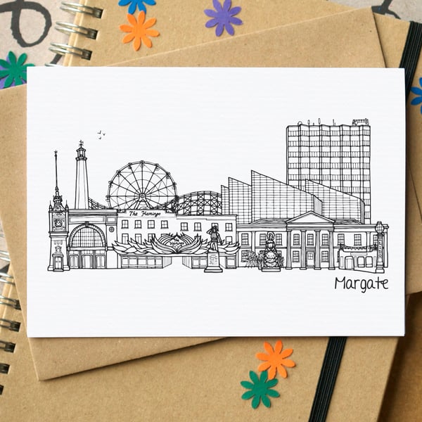 Margate Skyline Greetings Card