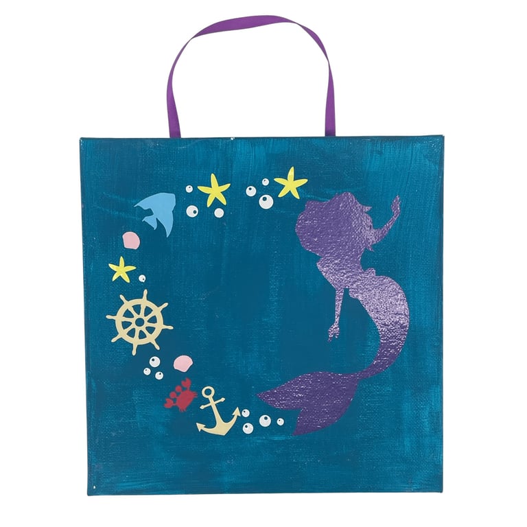 Mermaid Underwater Hanging Wall Canvas