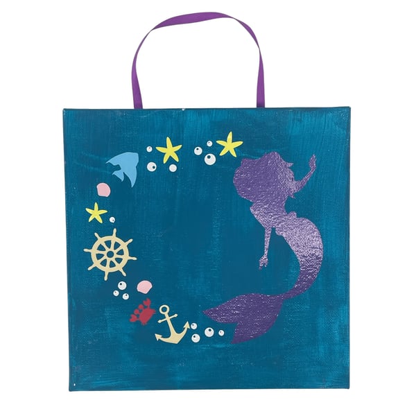 Mermaid Underwater Hanging Wall Canvas