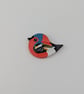 Birthday card, handmade, with removable clay chaffinch fridge magnet keepsake  - Image 6