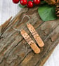 Earrings, Copper Patterns & Textures Bar Droppers with Sterling Silver Ear Wires