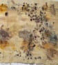 Eco Printed fine wool scarf leaves and Hopi sunflower Seeds - Image 6