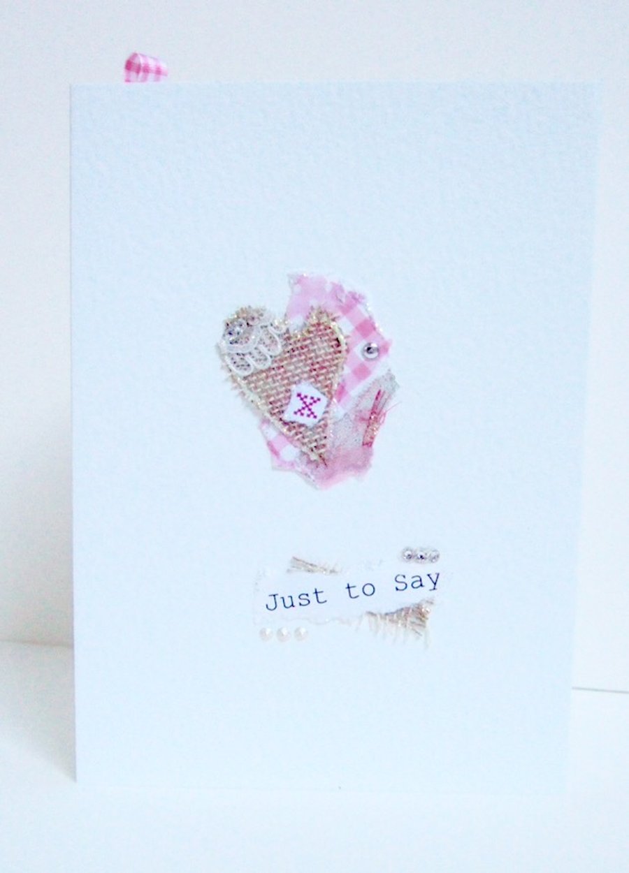 Collage Design Personalised Greeting Card,Open Greeting,Just To Say