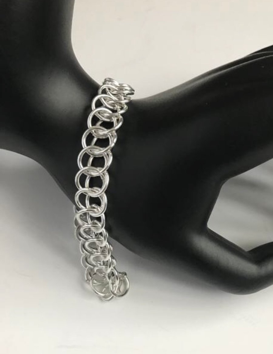 Men’s Sterling Silver Chainmaille Bracelet