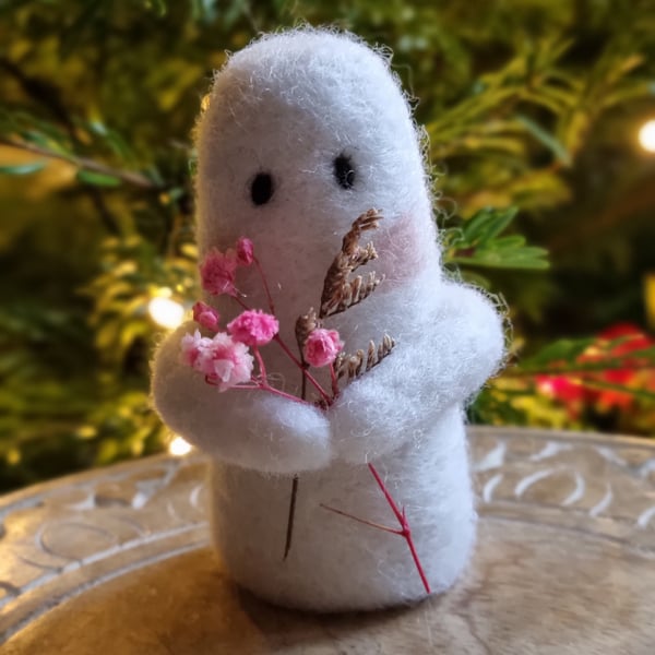 Needlefelt Ghost - Rosy Blooms